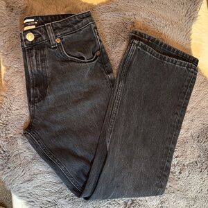 Zara Dark Black Flare Leg Jeans